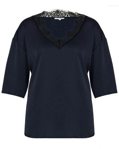 3/4 sleeve top Simone Pérèle Satin Secrets (Pleine Lune)