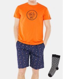 Short pyjamas CYCL 100% cotton Arthur (free socks)