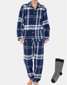Pyjama long boutonné MAX 100% coton Arthur (chaussettes offertes)