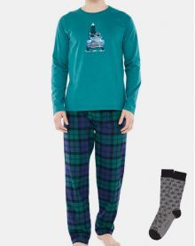 Pijama largo BILL 100% algodón Arthur (calcetines gratis)