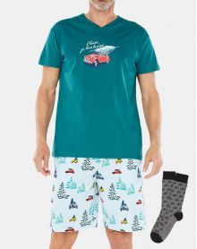 Pijama corto 2CV 100% algodón Arthur (calcetines gratis)
