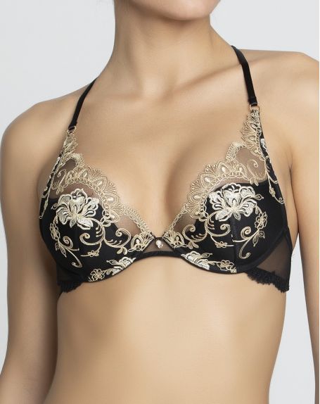 Underwired triangle bra Lise Charmel Déesse en Glam (Or Glamour)