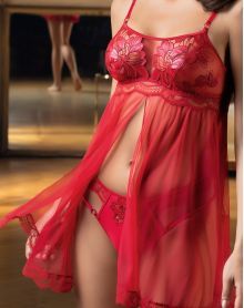 Babydoll Lise Charmel Glamour Couture (Rouge Cuir)
