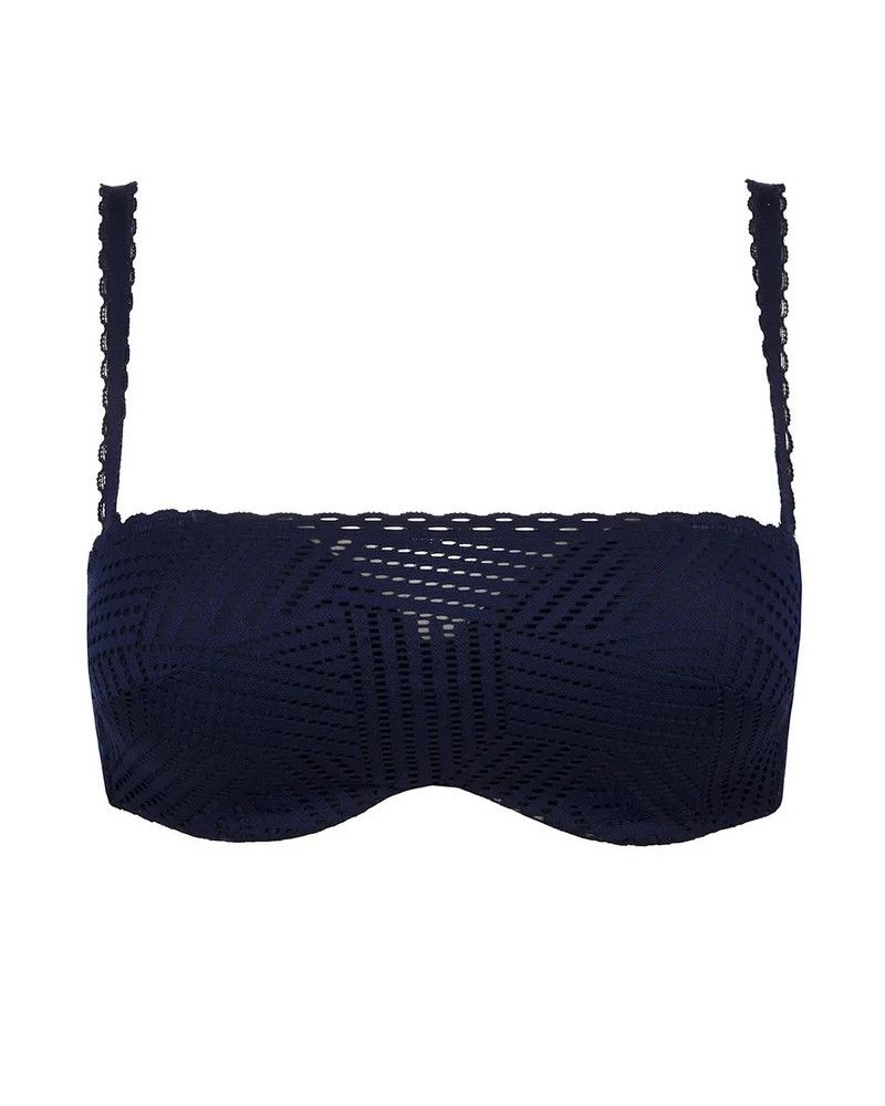 Strapless padded bra  Antigel Tressage Graphic (Tressage Marine)