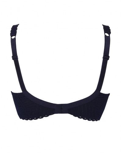 Padded deep cap bra Antigel Tressage graphic (Tressage Marine)