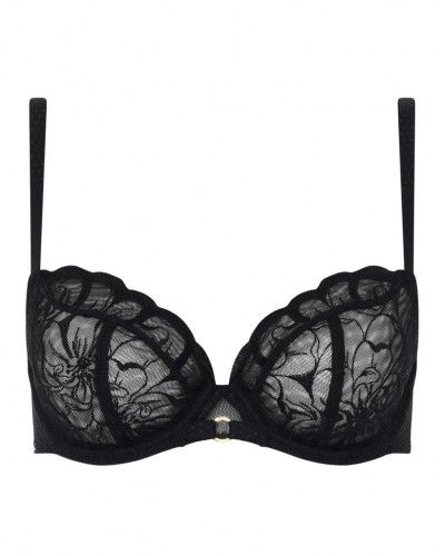 Sujetador con aros Chantelle Fleurs (Negro)