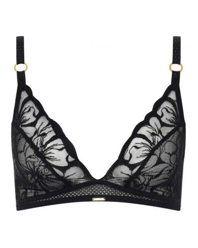 Sujetador sin aros Chantelle Fleurs (Negro)