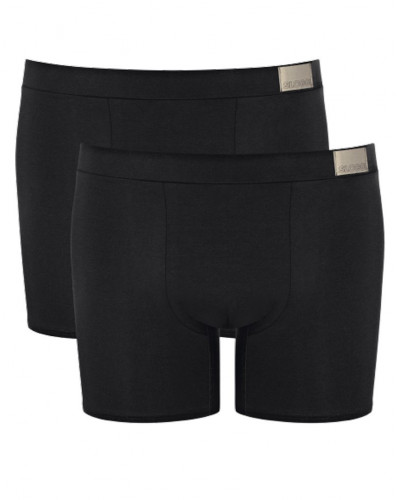 Hipster largo Sloggi for Men GO Natural (Paquete de 2) (Negro)