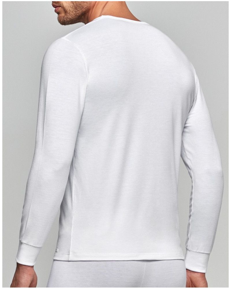 Camiseta abrigada mangas largas cuello en V Impetus Thermo (Blanco)