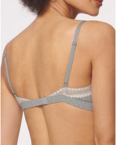 Wireless bra Sloggi GO Ribbed Cotton Bio (Medium Grey Melange)
