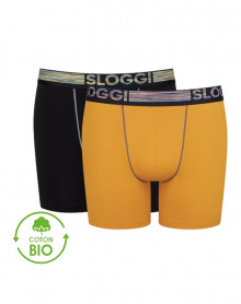 Long boxer Sloggi GO ABC Natural pack of 2 (Orange-Dark Comb) Sloggi For Men - 1