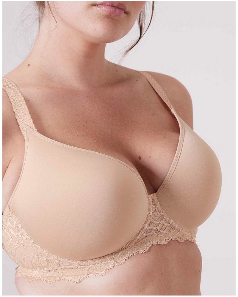 Underwired molded bra Simone Perele Caresse (Peau Rosée)