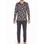 Long pajamas HOM Tambo 100% cotton (Black Printed) HOM - 1