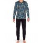 Long pajamas HOM Cancun 100% cotton (Black Printed) HOM - 1