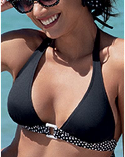 Sujetador de baño triangular de espuma Antigel La Muse Dolce Vita (Pois Noir)