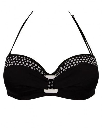 Padded strapless bath bra Antigel La Muse Dolce Vita (Pois Noir)