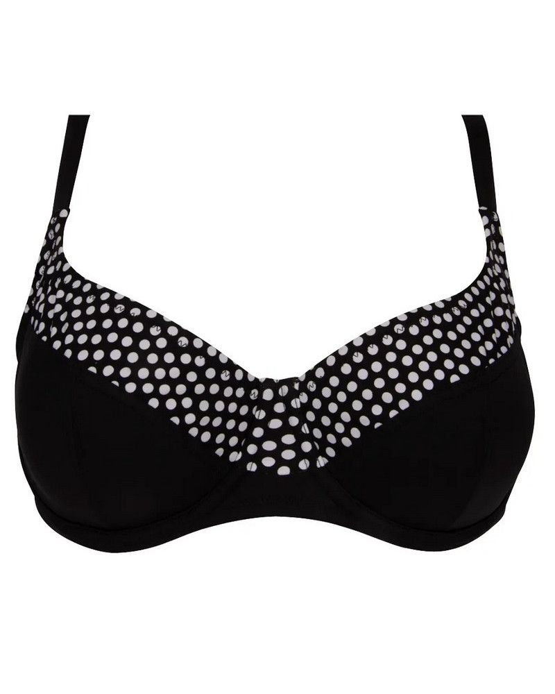 Demi deep cup bath bra Antigel La Muse Dolce Vita (Pois Noir)