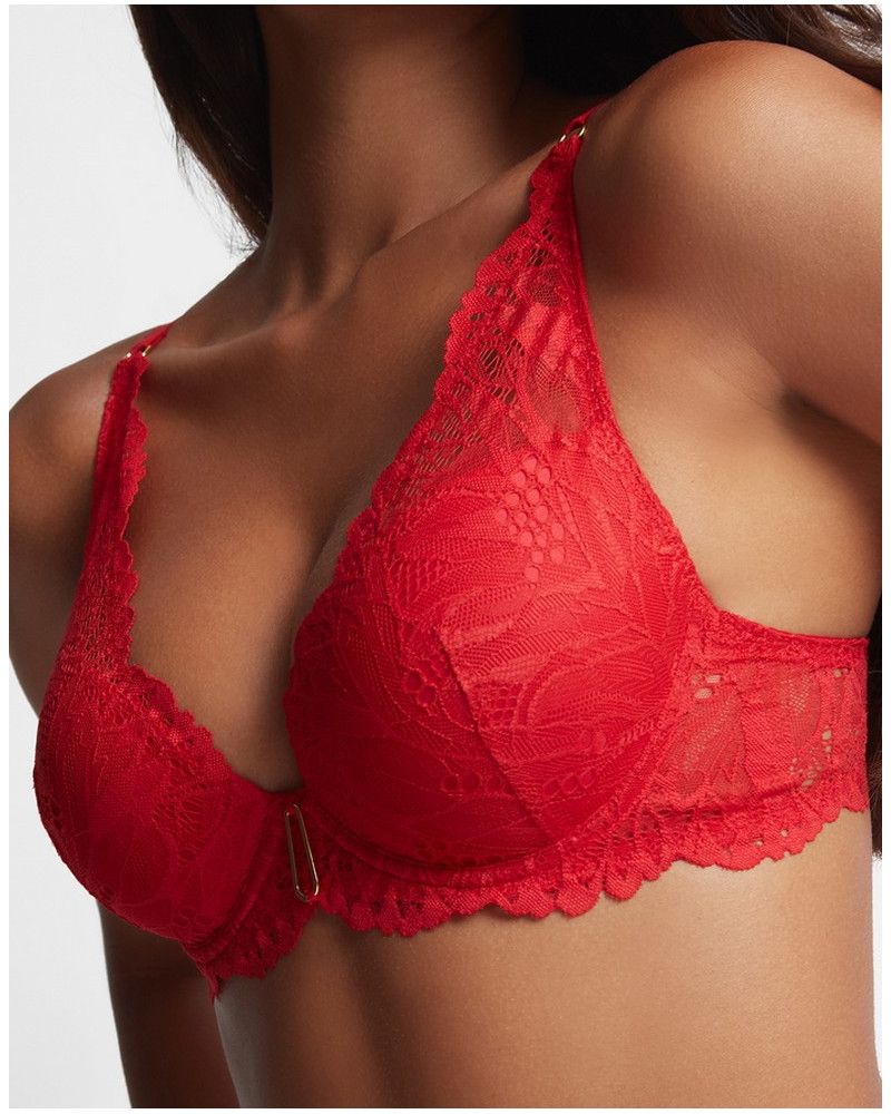 Sujetador plunge Aubade Flowermania (Rouge Floral)