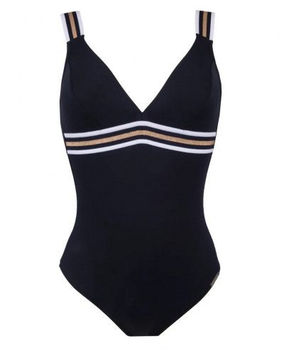 One-piece opened Swimsuit Maintain Swimmer Lise Charmel Energie Nautique (Encre Nautique)