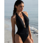 One-piece swimsuit seduction Lise Charmel Sublime Drape (Black)