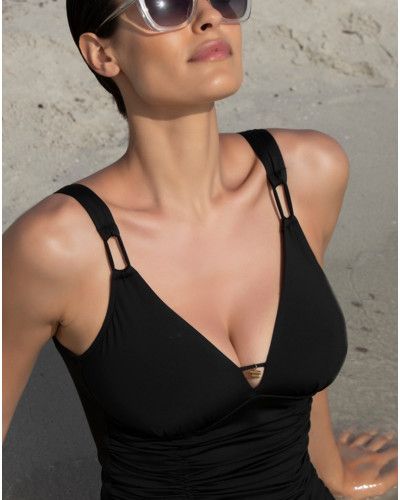 Bas De Maillot De Bain Lise Charmel Taille 44, Ligne 02 Satin, Couleur Encre - Neuf