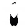 One-piece swimsuit seduction Lise Charmel Sublime Drape (Black)