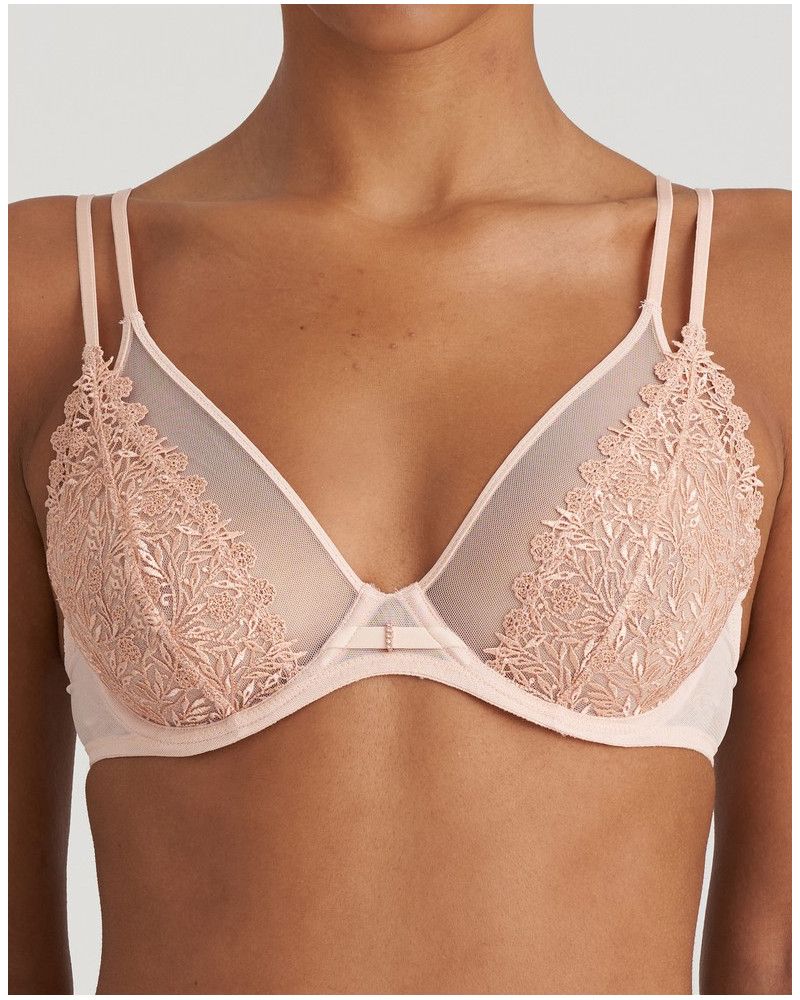 Deep plunge underwired bra Marie Jo Danae (Pinot Rose)
