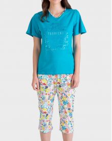 Short pajamas Tropical 100% Cotton Massana
