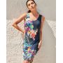 Sleeveless beach dress Imprimé Multicolore Massana