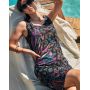 Sleeveless beach dress 100% Cotton Imprimé Multicolore Massana