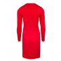 Nightdress long sleeves V-neck Antigel Simply Perfect (Rouge Capucine)
