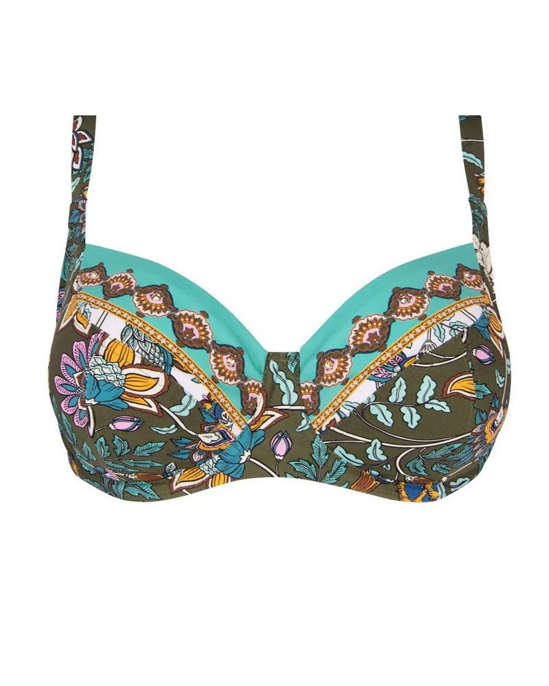 Deep cup crop bath bra Lise Charmel Fleur Persane (Bronze Persanne)