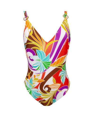 One-piece opened support swimsuit Lise Charmel Energie Soleil (Mandarine Soleil)