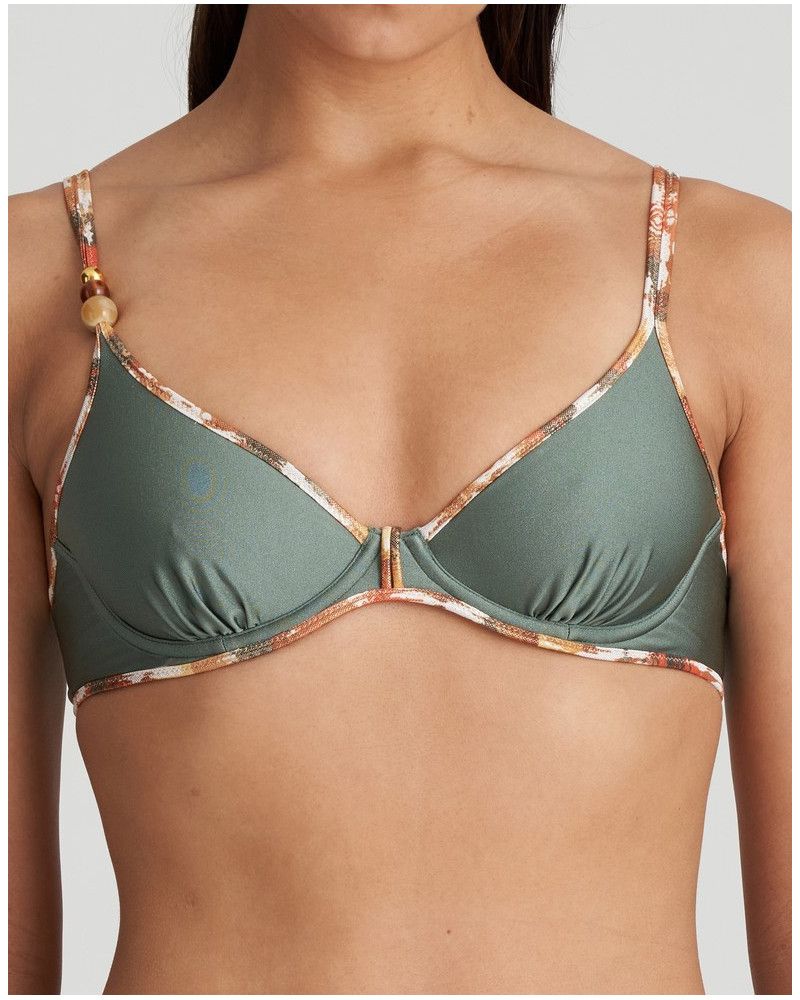 Plunge bikini top Marie Jo Bain Crète (Inca Gold)