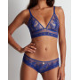 Triangle bra without underwire Aubade Parenthèse Tropicale (Electric Blue)