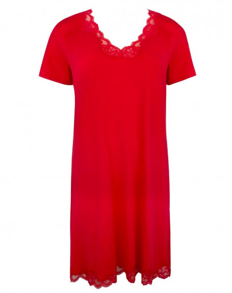 Nightdress short sleeve Antigel Simply Perfect (Rouge Capucine)