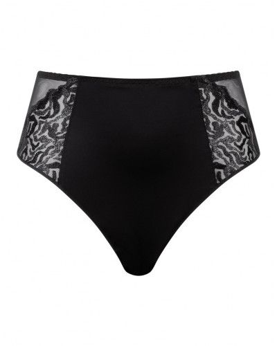 High waist knicker Louisa Bracq Electric Waves (Black)