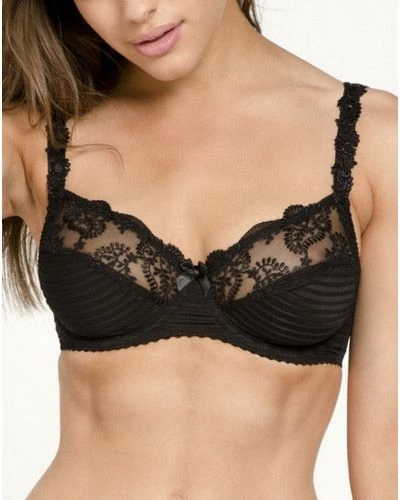 Soutien-Gorge Louisa Bracq Flower Power Noir Rose Taille 105F - Neuf Avec Étiquettes