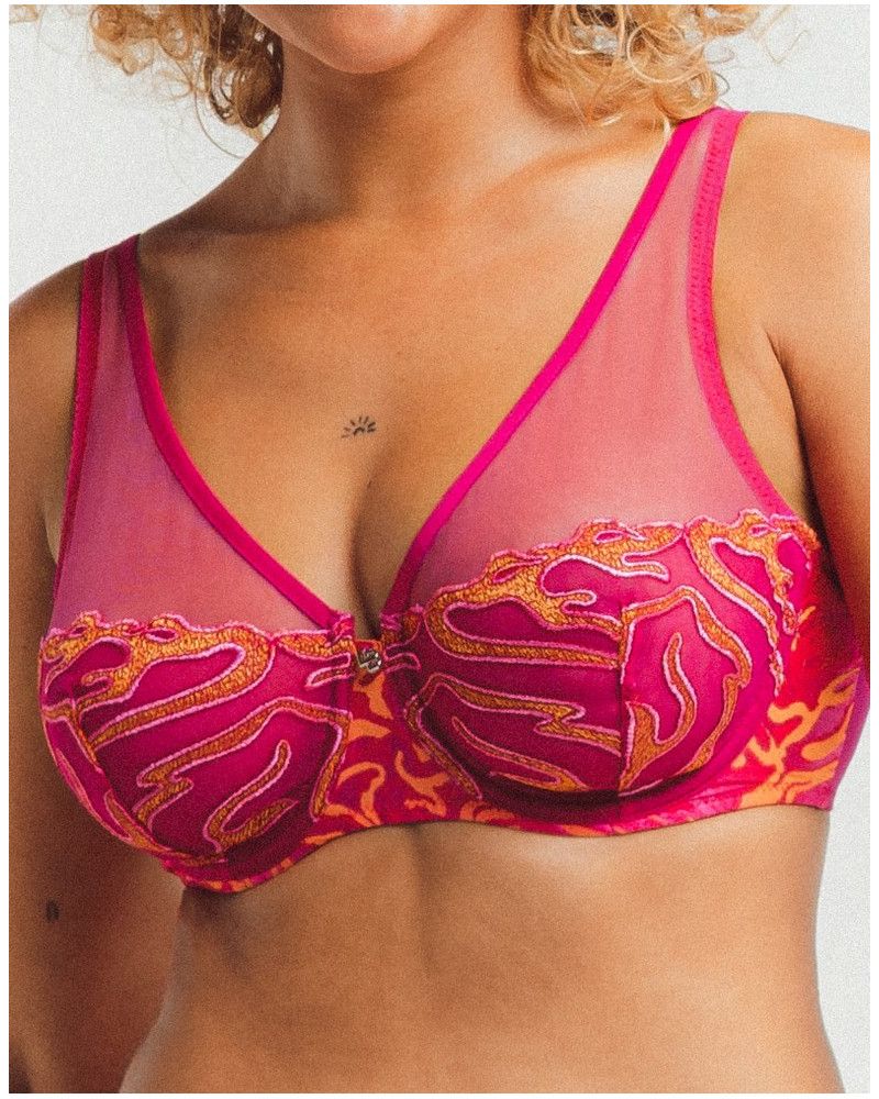 Plunge bra Louisa Bracq Vortex (Fuschia)