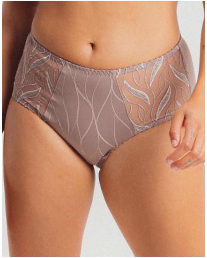High waist knicker Louisa Bracq Julia (Taupe)