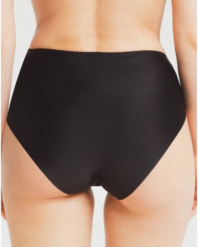 High waist knicker Louisa Bracq Electric Waves (Black)
