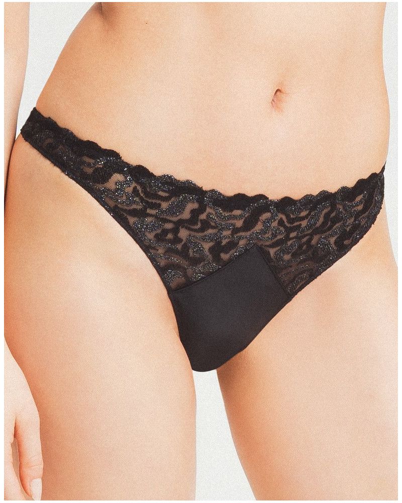 Tanga Louisa Bracq Electric Waves (Negro)