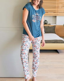 Pyjama manches courtes "Blooming" Massana