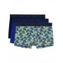 Boxer Tropical HOM Pack of 3 (Navy/Blue/Blue print)