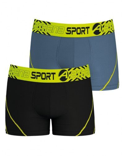 Set of 2 boxers Athena Sport Air Performance (Noir/Poivre)