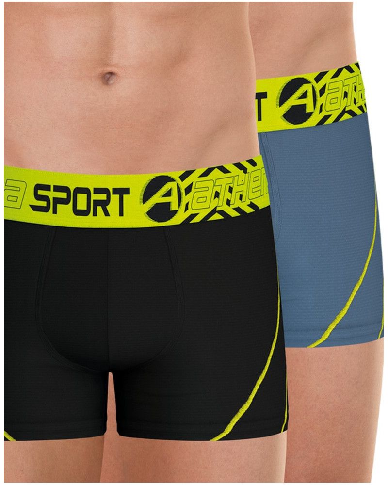 Paquete de 2 boxers Athena Sport Air Performance (Noir/Poivre)