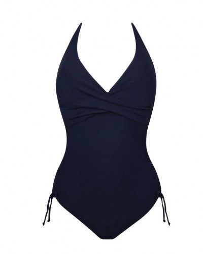 Traje de baño una pieza espalda plunge Antigel La Chiquissima (Mer Marine)