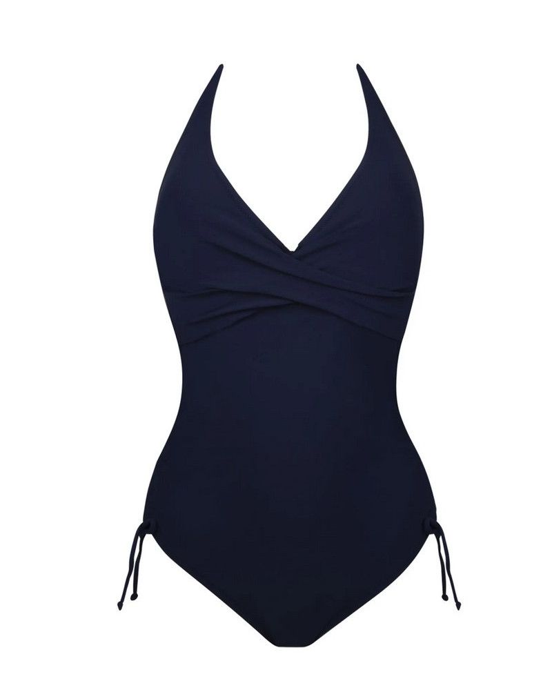 Traje de baño una pieza espalda plunge Antigel La Chiquissima (Mer Marine)