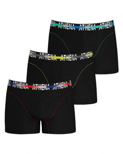 Pack de 3 Bóxers Athena Endurance 24H (Estampado negro)