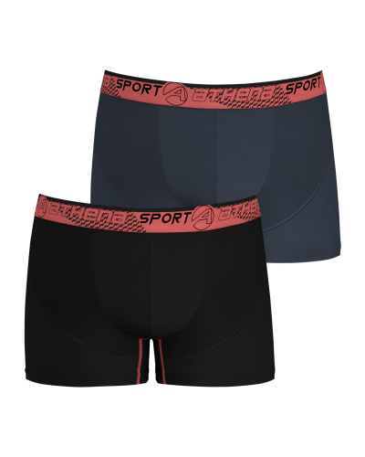 Pack of 2 Athena Running Boxers (Black - Grey)